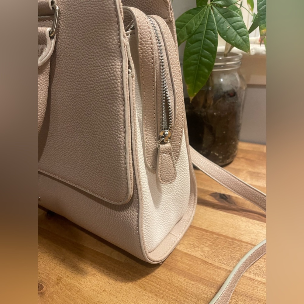 Nine West Beige and White Satchel - Picture 3 of 5
